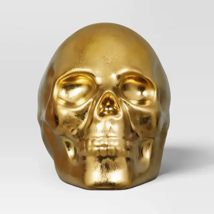 Stoneware Skull Candy Bowl Gold – Threshold™