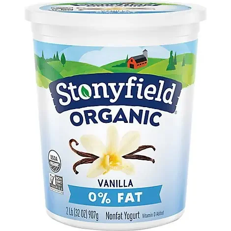 Stonyfield Organic Yogurt Smooth & Creamy French Vanilla Nonfat – 32 Oz