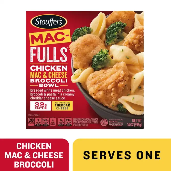 Stouffer‘s Bowl-Fulls Chicken Mac and Cheese Broccoli Bowl Frozen Meal