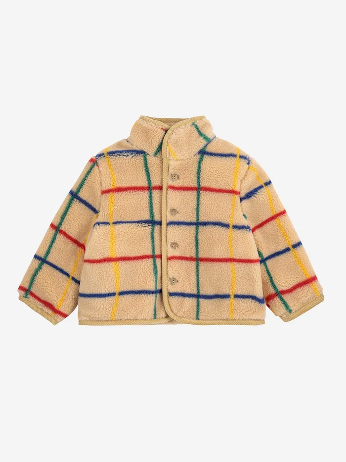 Stripe Colour Sheepskin Jacket