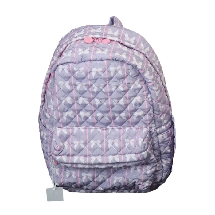 Stripe Purple Bow Backpack by Hamner Hill