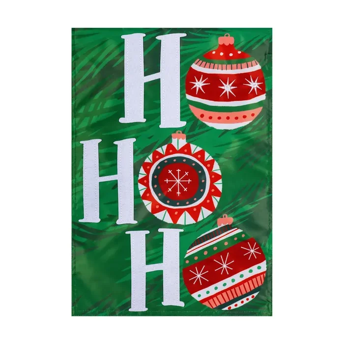 Style Selections 1-ft W x 1.5-ft H Christmas Embroidered Garden flag