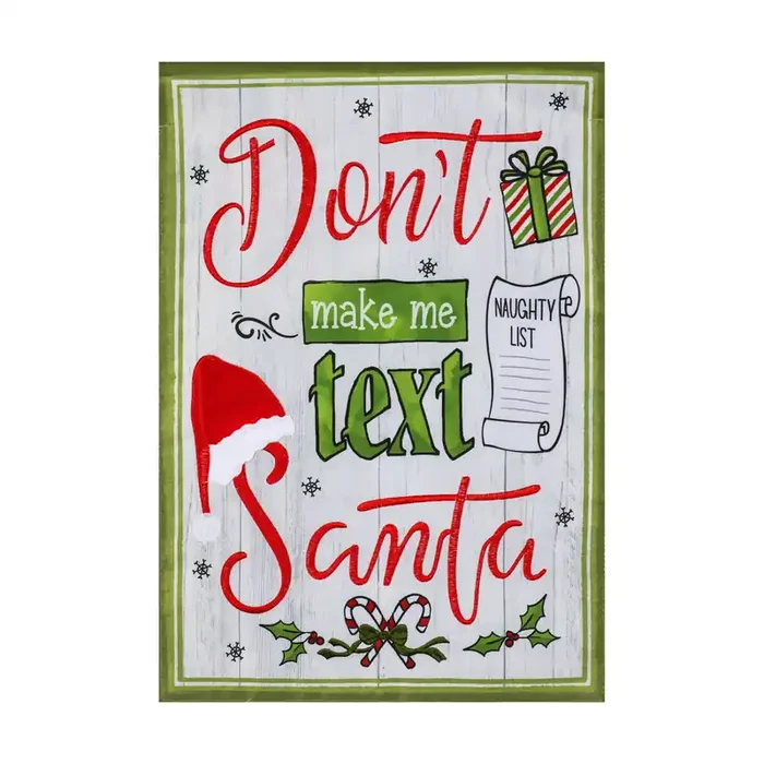 Style Selections 1-ft W x 1.5-ft H Christmas Embroidered Garden flag