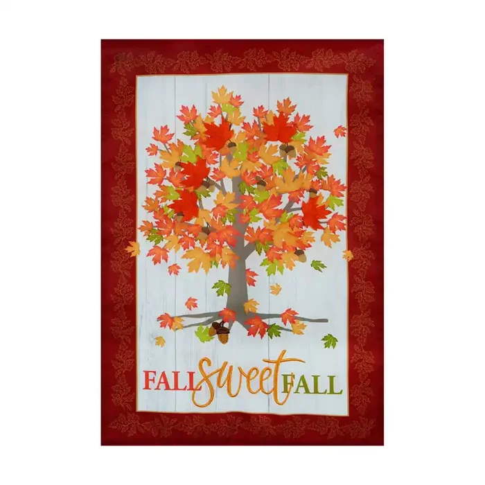 Style Selections 1-ft W x 1.5-ft H Fall Embroidered Garden flag