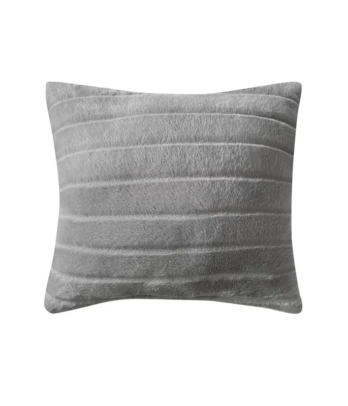 Style Selections 16-in x 16-in Gray Square Indoor Decorative Pillow