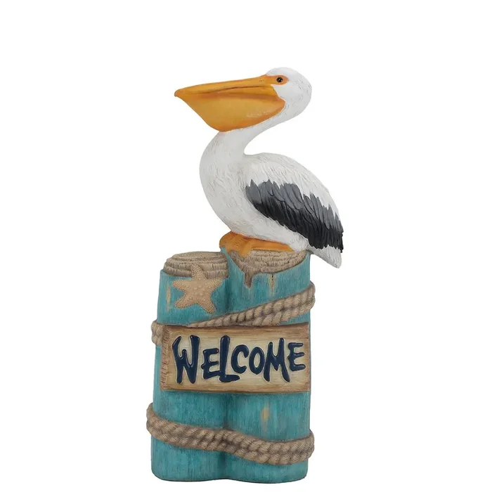 Style Selections 26-in H x 12-in W Multiple colors/finishes Pelican Garden Statue