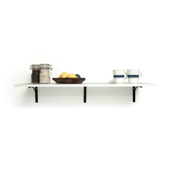 Style Selections 35.8-in L x 7.8-in D x 0.6-in H White Rectangular Shelf Board