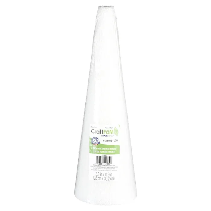 Styrofoam Cone 3.8 x 11.9 inches