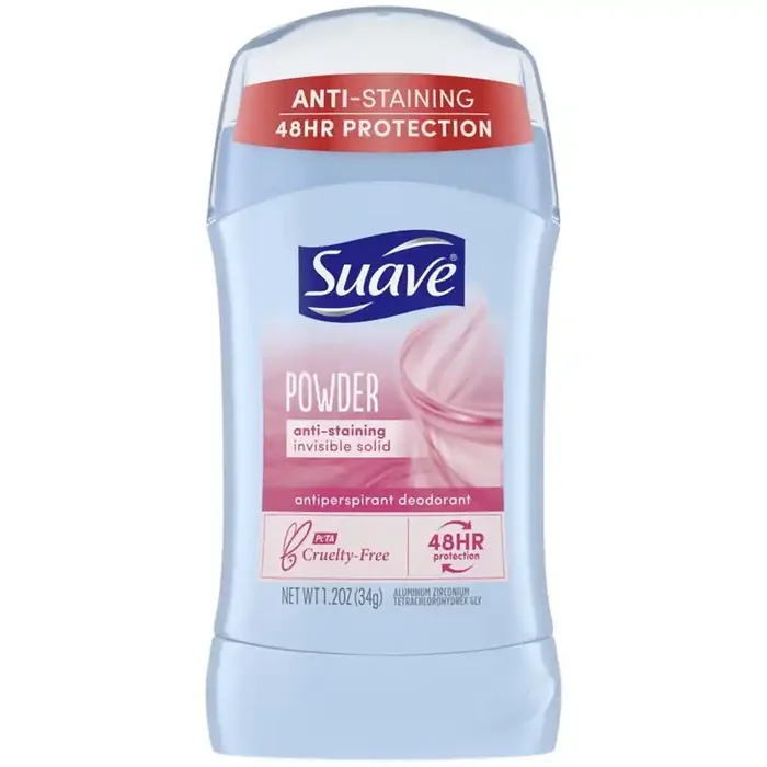 Suave Antiperspirant Deodorant, Invisible Solid, Anti-Staining, Powder