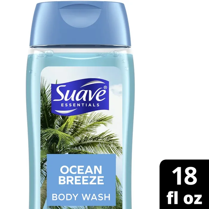 Suave Essentials Gentle Body Wash Ocean Breeze With a Fresh Oil Blend Essence Infused with Vitamin E & Algae Extract 18 oz
