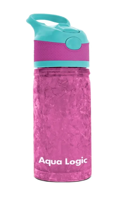 Subzero Double Wall Gel Freeze Bottle With Straw Coral