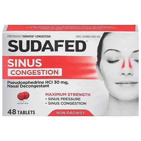 Sudafed PSE Congestion 30mg Tablets – 48 Count