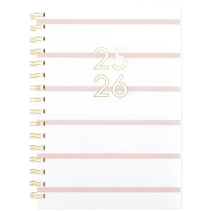 Sugar Paper Essentials 2025-2026 Weekly/Monthly Frosted Poly Rose Striped