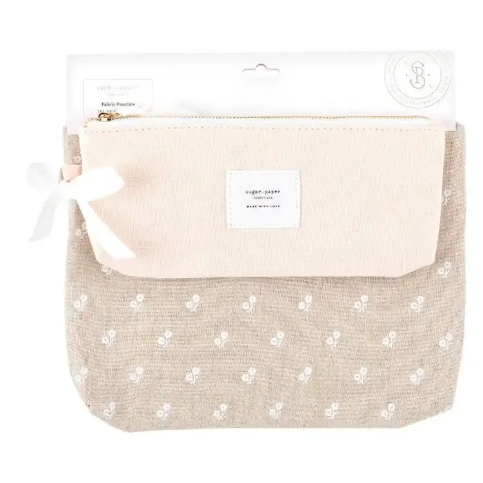 Sugar Paper Essentials 2pk Pouch Flax Flower and Pink