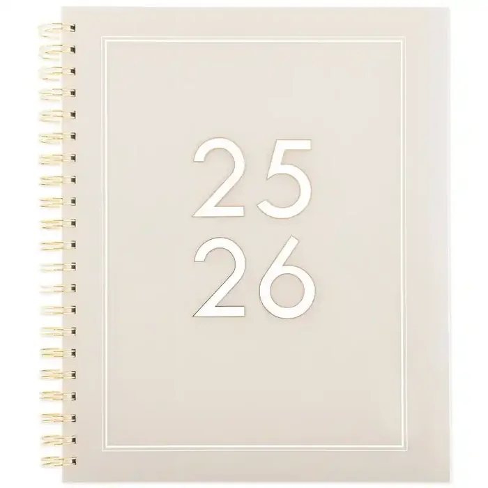 Sugar Paper Essentials Paper Frosted Poly Weekly/Monthly Khaki July 2025 to June 2026