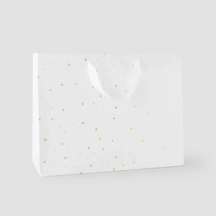 Sugar Paper + Target Foil Heart Pattern Medium Gift Bag White/Gold – Sugar Paper™ + Target