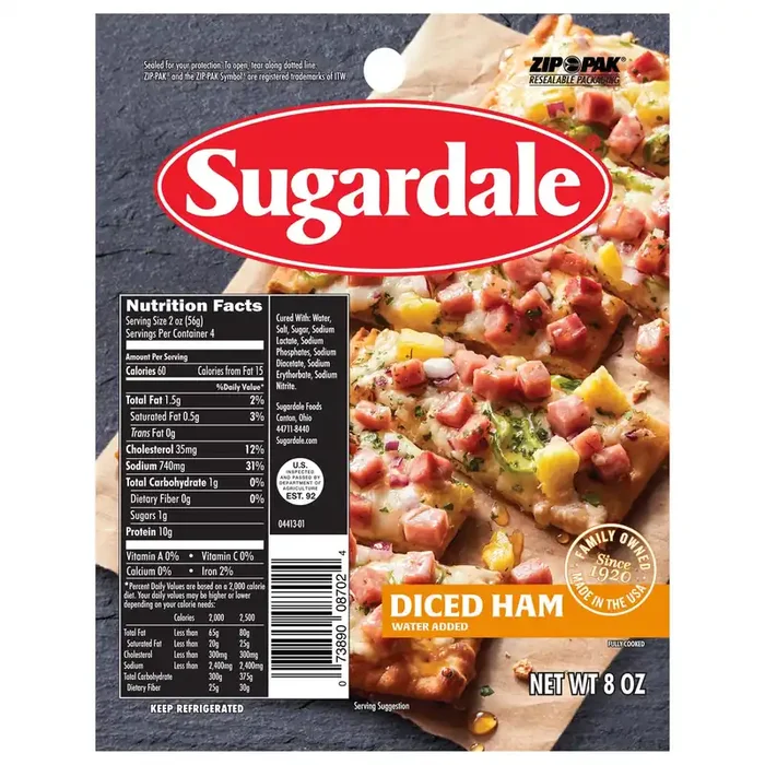 Sugardale Diced Ham, 8oz.