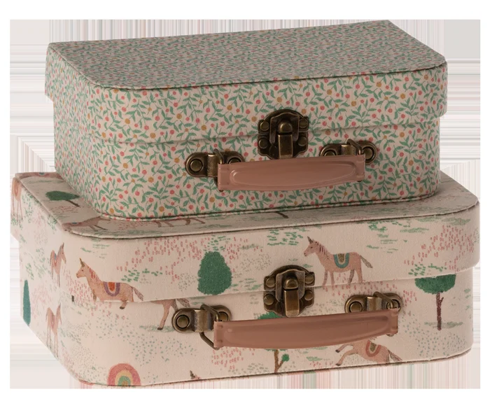 Suitcases with fabric, 2 pcs set – Chevaux