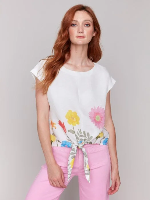 Summer Border Print Top