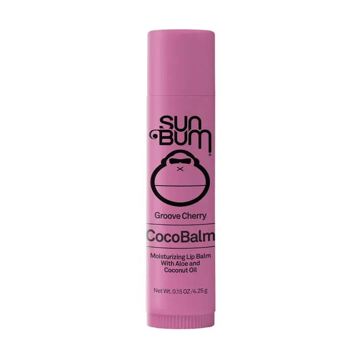 Sun Bum Groove Cherry Cocobalm Hydrating Lip Balm With Aloe Hypoallergenic, Paraben Free, Silicone Free, 0.15oz Stick