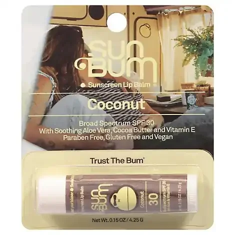 Sun Bum Sunscreen Lip Balm Broad Spectrum Spf 30 Coconut – 0.15 Oz
