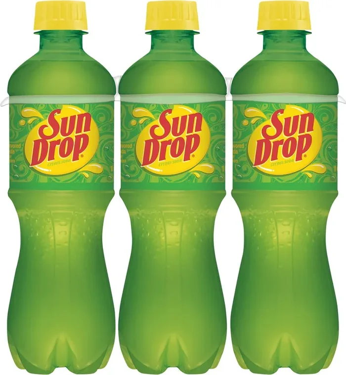 Sun Drop Citrus Soda, .5 L bottles, 6 pack