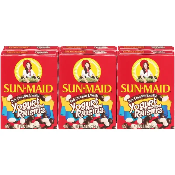 Sun-Maid Yogurt Covered Chocolate & Vanilla Raisins 6 ea