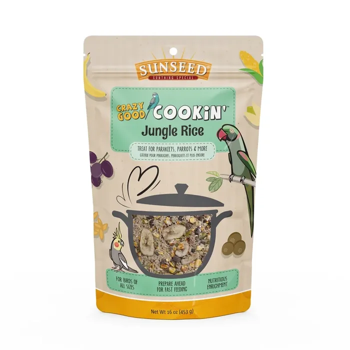Sun Seed Crazy Good Cookin‘ Jungle Rice Treat for Birds, 16 oz.