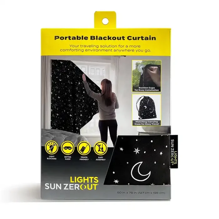 Sun Zero Lights Out® Stars Curtain – Black