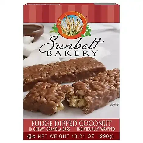 Sunbelt Bakery Granola Bars Chewy Coconut Fudge Dipped – 10 Count