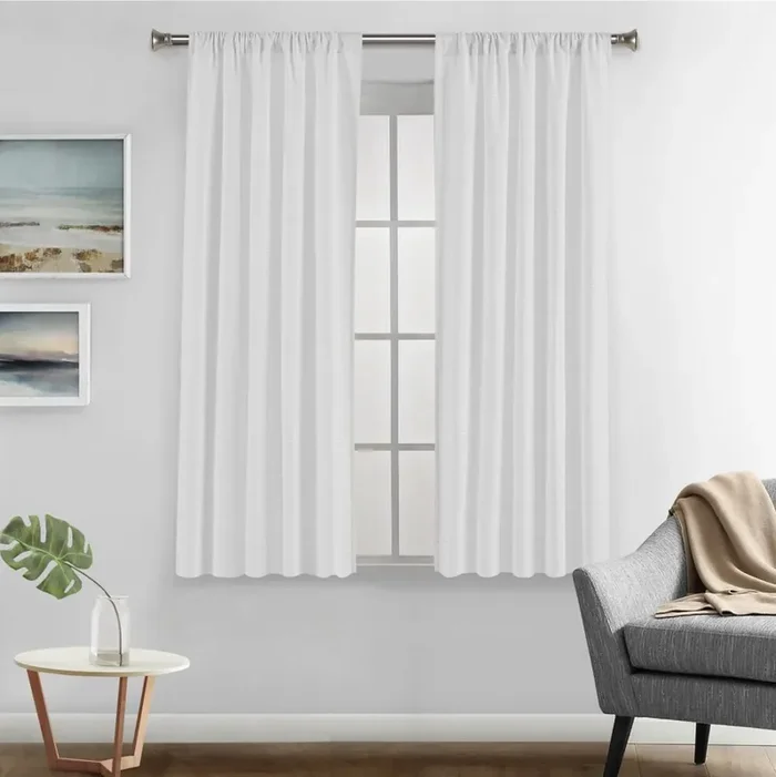 Sunblock Vince Total Blackout Back Tab Single Window Panel – White