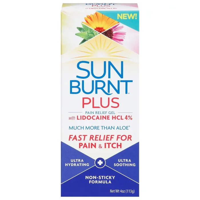 SunBurnt Plus Pain Relief Gel with Lidocaine HCL 4% 4 oz