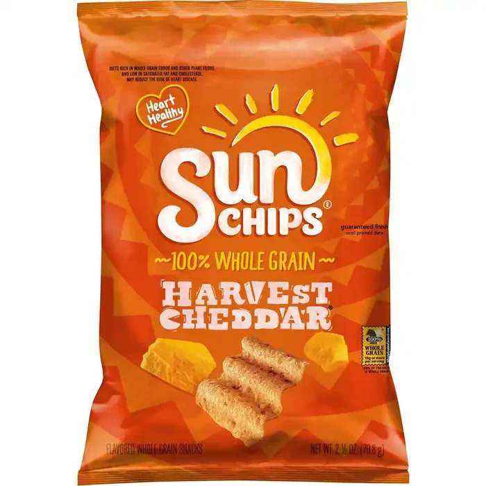 SunChips Whole Grain Snacks Harvest Cheddar 2 1/2 Oz