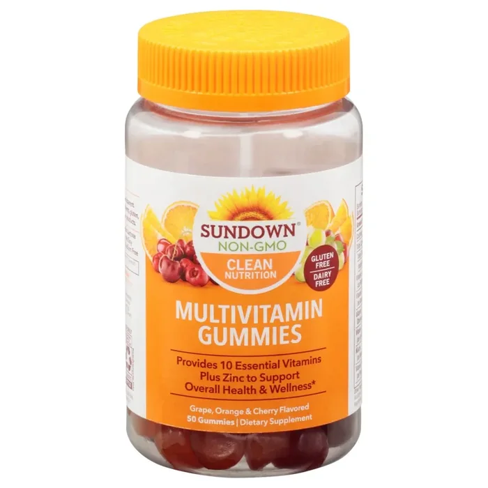 Sundown Grape, Orange & Cherry Flavored Multivitamin 50 Gummies