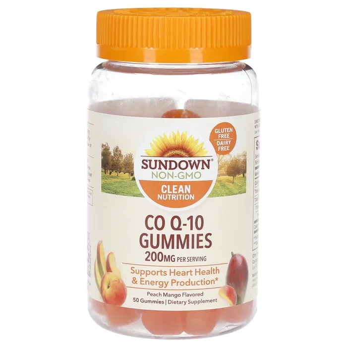 Sundown Naturals Co Q10 Gluten Free Gummies Peach Mango