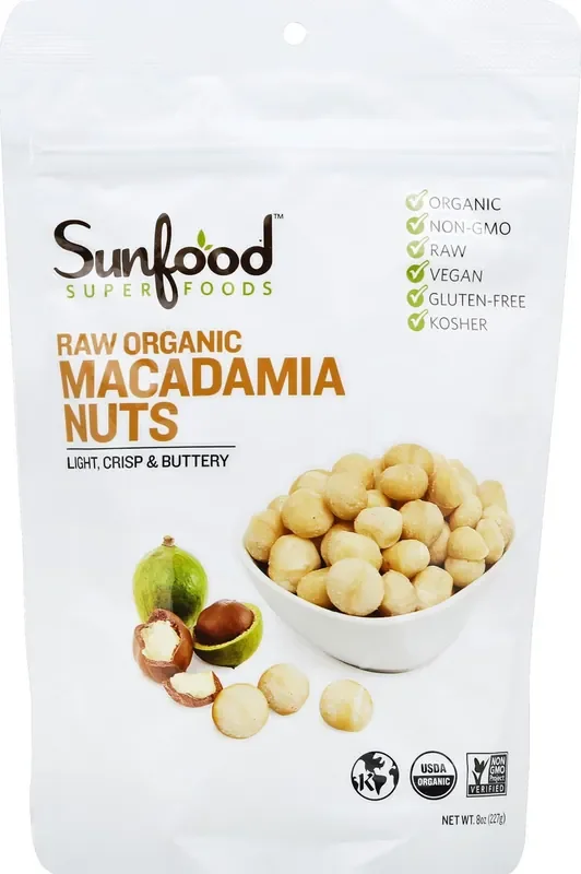 SunFood Superfoods Macadamia Nuts – 8 oz