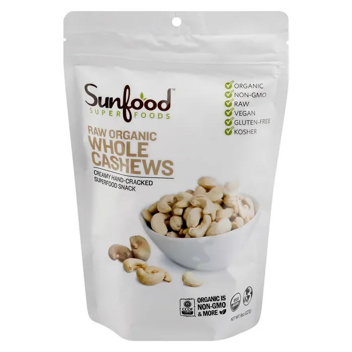 Sunfood Superfoods Raw Organic Whole Cashews