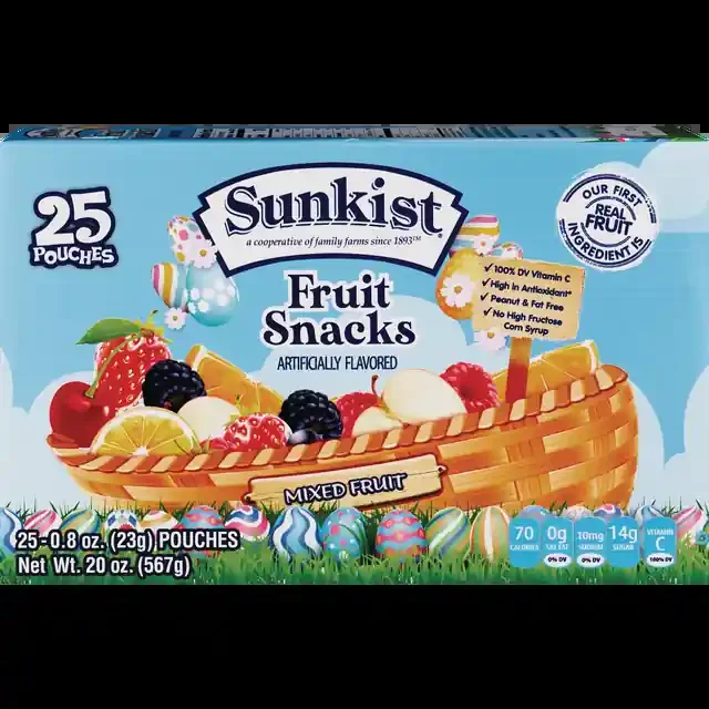Sunkist Easter Box Fruit Snack 25Ct