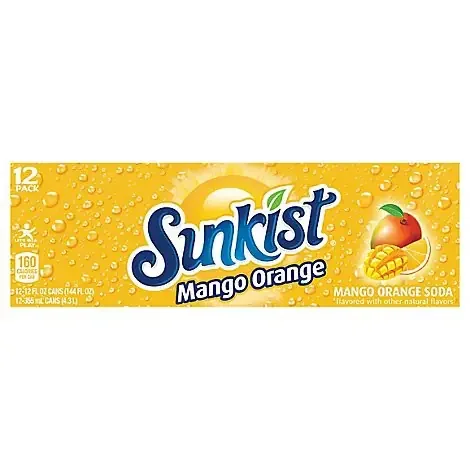 Sunkist Mango Orange- 12 ct; 12 fl oz