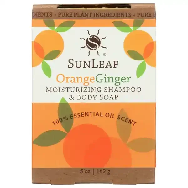 SunLeaf Naturals Sunleaf Orange Ginger Moisturizing Shampoo & Body Bar Soap