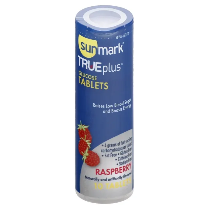 Sunmark TRUE plus Raspberry Glucose 10 Tablets