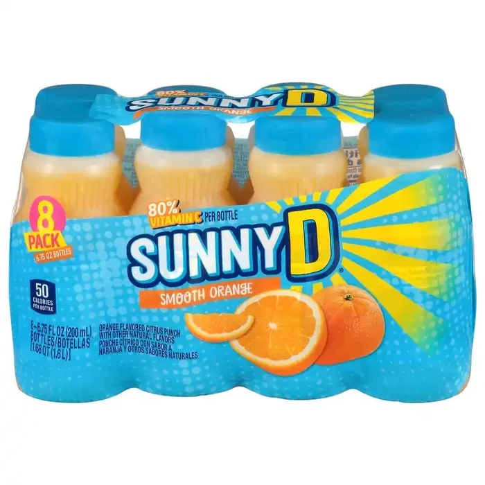 Sunny D Smooth Orange Citrus Punch 8-6.75 fl oz Bottles