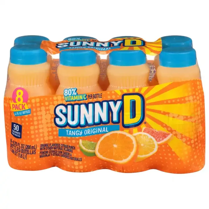 Sunny D Tangy Original Citrus Punch 8-6.75 fl oz Bottles