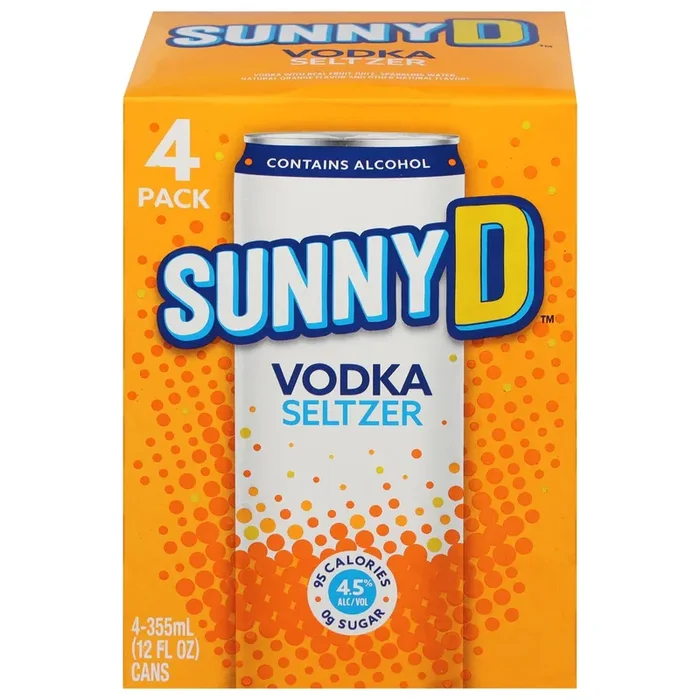 Sunny D Vodka Seltzer 4 – 355 ml Cans