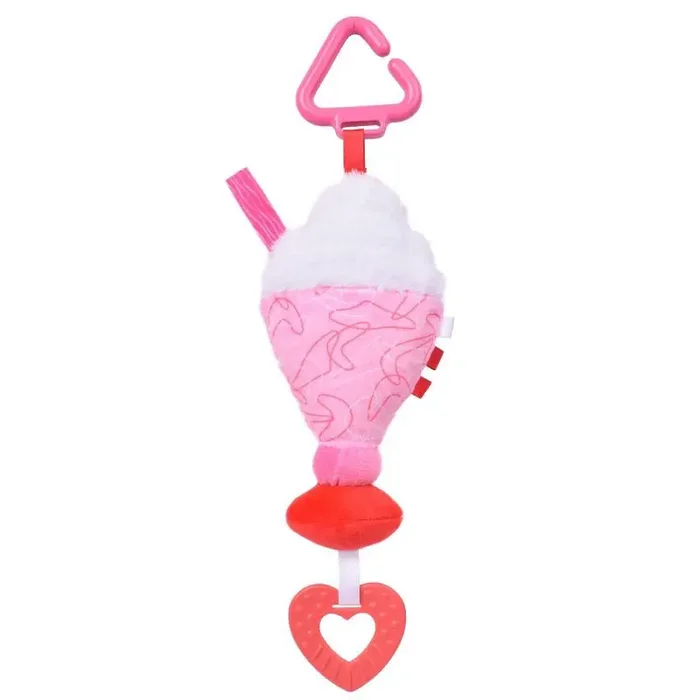 Sunny Days Deluxe Chime Teether Baby Toy – Pink Shake – Valentine‘s Day