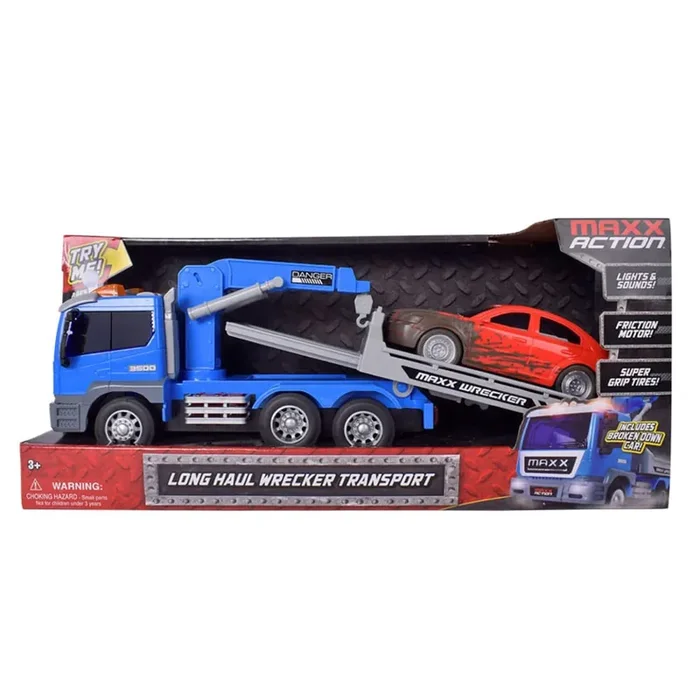 Sunny Days Maxx Action Long Hauler Wrecker with Car