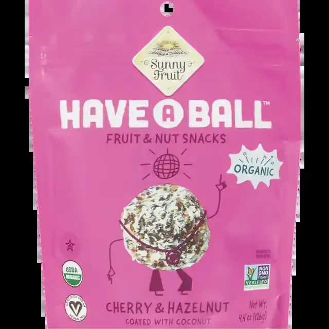 Sunny Fruit Have A Ball Cherry & Hazelnut Fruit & Nut Snacks, 4.4 Oz.