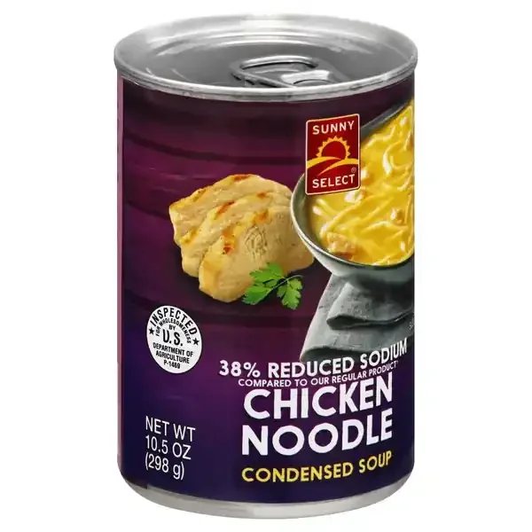 Sunny Select 38% Reduced Sodium Chicken Noodle Condensed Soup 10.5 oz Can