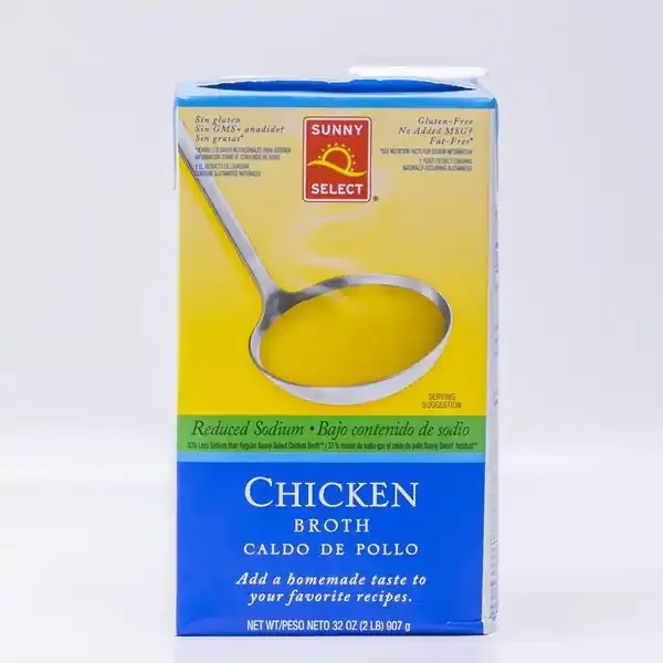 Sunny Select, Reduced Sodium Chicken Broth – 32 oz