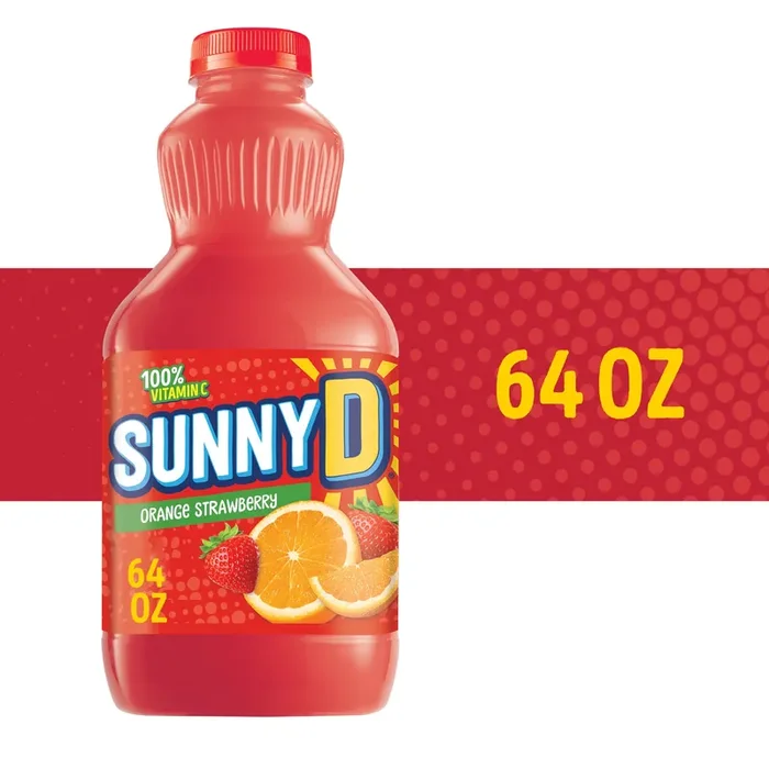 SUNNYD Orange Strawberry Juice Drink, 64 FL OZ Bottle